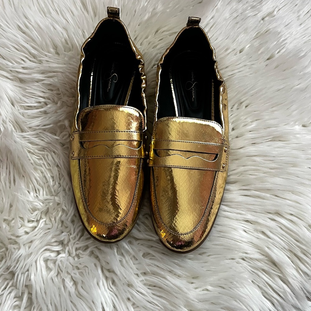 Gold Loafers for Women